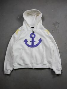 Women Shahzad Clothing Joestar Style Zip Hoodies Men JoJo Light Blue Star Tusk Print Oversized Embroidery Couple Sweatshirt Tops2026