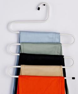5 layers S Shape MultiFunctional Clothes Hangers Pants Storage Hangers Cloth Rack Multilayer Storage Cloth Hanger 1PC