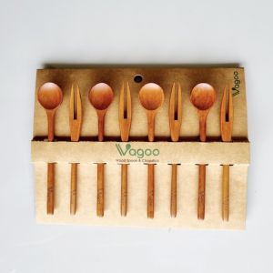 Vagoo - Bộ muỗng cà phê và nĩa trái cây - an toàn tự nhiên sang trọng