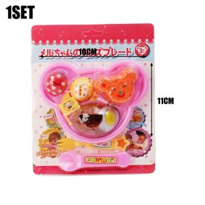 การให้อาหารพุดดิ้งการให้อาหารของเล่นเพลย์เฮาส์หมีน้อยถาดอาหารเบนโตะของเล่นสำหรับการเรียนรู้ปฐมวัย