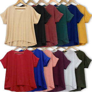 PLUS SIZE Long-Back Plain Top (Fits 2X - 3X)