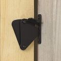 Barn Door Latch Lock Black Privacy Latch Lock for Sliding Door Work for Pocket Doors Garage and Shed Wood Glass Gates p008c. 