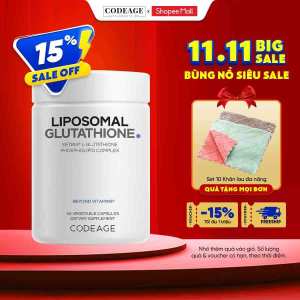 [ HÀNG CÔNG TY ] Viên uống hỗ trợ giảm nám thải độc gan Codeage Liposomal Glutathione 500mg