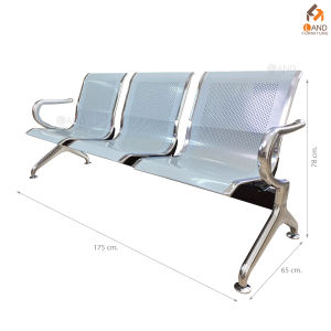 ส่งตรงจากไทยเก้าอี้แถว3ที่นั่งAIRPORTมี 2 สี น้ำเงิน-เทาร้านค้า/โรงพยาบาล/สนามบินเหล็กหนาแข็งแรงทนทาน รับน้ำหนักได้ 300 กิโลออกใบกำกับได้ออกใบกำกับได้
