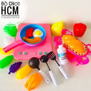 [HÀNG VN] Đồ chơi trẻ em túi bếp từ có hoa quả trái cây đồ dùng nhà bếp dành cho bé thích chơi đồ hàng nấu ăn 5988-4T