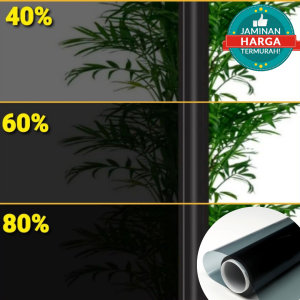Promo Murah Stiker Kaca Film Jendela Rumah Stiker Kaca Riben /Stiker Kaca Hitam Anti UV 40%/60%/80%