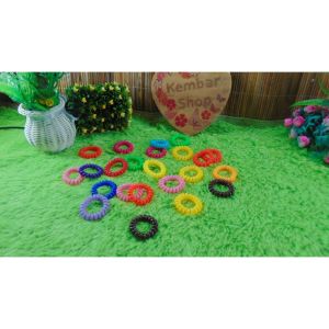 T-KABEL[BELI 2 GRATIS 1!] Ecer 1pcs Kuncir KUCIR RAMBUT/ SPIRAL / KUCIR KABEL /KARET KUCIR  Tali Ika