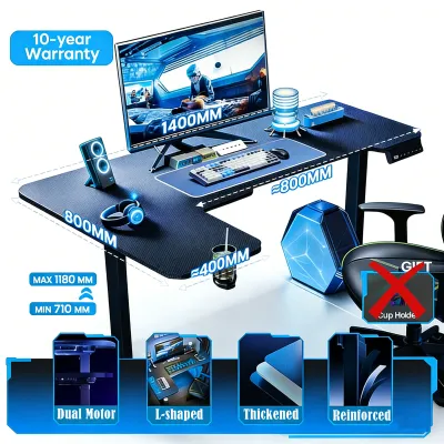 BLH Electric Height-adjustable Desk Multi-functional Gaming Table Desk Computer Desk Thickened Plate Dual Motor Office Desk