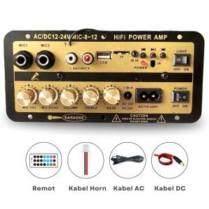 Board Amplifier Karaoke Audio Bluetooth USB FM Radio TF Player Subwoofer AC-DC Fitur Komplit / modul board / papan amplifier / modul amplifier bluetooth / board Amplifier