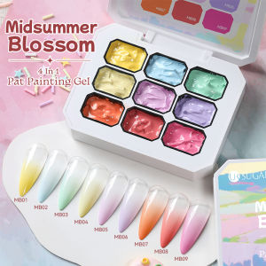 UR SUGAR 9 Colors/1 Group Pat Painting Gel Nail 4 In 1 Used For Gradient Nail Stamping Pattern