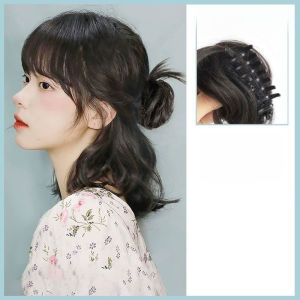 Wig Chicken Hair Side Marble Head Wig Grab Clip Female Chicken Nest Wig Wrap Ancient Elegant Low Pod Shuttlecock Hair Clip 丸子头假发抓夹