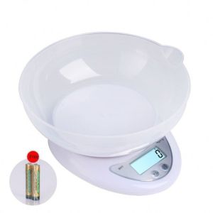 Kitchen Digital Scale Kitchen Scale with Bowl 5Kg/1G Food Scale High-precision Kitchen Weighing Scale LED Electronic Scale Restaurant Food Jewelry Weight Measuring Tool Kitchen Baking Tool Kitchen Accessories