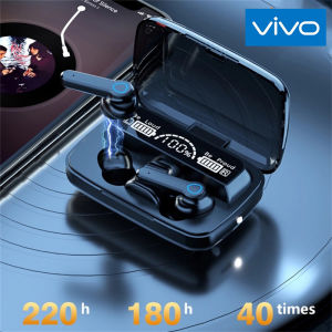 ♥100% ผลิตภัณฑ์ดั้งเดิม + Gratis Ongkir♥VIVO ชุดหูฟังบลูทูธไร้สาย M19 Tws หูฟังสำหรับเล่นเกมสนับสนุนการตัดเสียงรบกวนชุดหูฟังเพาเวอร์แบงค์ฉุกเฉินแบบอินเอียร์แบบสัมผัส