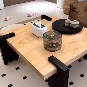 Full solid wood square tea table natural wood generous Japanese style tea table and wind quiet small square table living room small coffee table