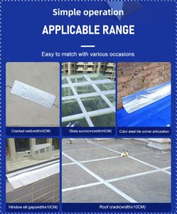 เทปกันรั่วซึม ฟอยล์อลูมิเนียม เทปบิวทิล การยึดเกาะและพลังยึดสูง ความหนืดสูง ความต้านทานการฉีกขาด