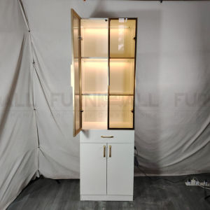 (Free Installation)Furnimall Premium LED Display Cabinet Almari Kaca 3C Tempered Glass Storage