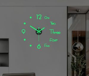 Đồng Hồ Dán Tường 3D Cỡ Lớn Trang Trí Nghệ Thuật - Đồng Hồ Dán Tường LINH DECOR