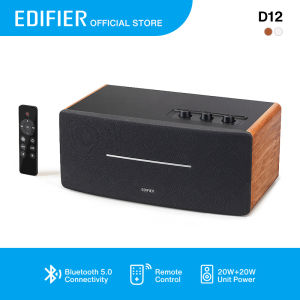 EDIFIER D12 Speaker Bluetooth 5.0 Wooden Enclosure Support AUX Line In Input Theater And Music Sound Stage Selection