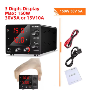 【Shipped from Malay】KUAIQU 30V 10A Lab Dc Power Supply Adjustable 60V 5A 30V 5A Bench Power Supplies 120V 3A Digit Display Voltage Regulator Repair