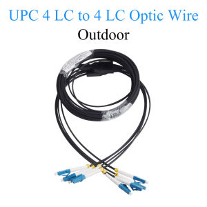 Fiber Optic Extension Wire UPC 4 LC to 4 LC Single-mode 4-core Outdoor Optical Cable Convert Line Patch Cord 3M/5M/10M/20M/30M/50M/80M/100M/120M/150M/200M/250M/300M