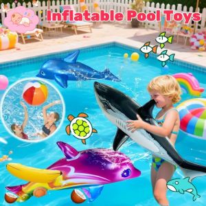 Inflatable Toys Simulation Shark Whale Animal Beach Toy Pool Water Play Sand Outdoor Fun Balls Toy