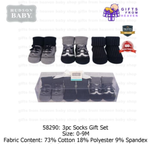 HUDSON BABY SOCKS GIFT SET 3 PCS 0-9M 58290