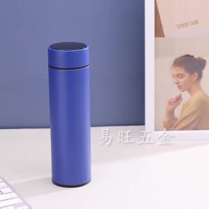 1PC 500ml thông minh cách nhiệt thép không gỉ đầy màu sắc cup Mini phích nước cốc chai dẫn hiển thị nhiệt độ kỹ thuật số Phích