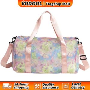Mesh Travel Duffle Bag Overnight Weekender Bags with Shoe Compartment Luggage Bag Dry Wet Separation for Outdoor Travel