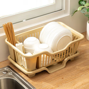 #Hot selling# Draining bowl and plate rack dish storage rack sink shelf household kitchen countertop utensil rack bowl and chopstick water-filtering storage CQ Home