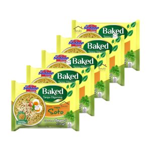 5PCS Mie Sedaap Baked Kuah Soto dari Bayam dan Kunyit