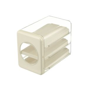 YIYU STUDIO 3 tầng Hộp đựng trứng PET Trong suốt Giá đựng trứng Có thể nhìn thấy Tiết kiệm không gian Hộp đựng trứng trong tủ lạnh dành cho hộ gia đình