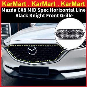 Mazda CX8 MID Spec Horizontal Line Upgrade To Black Knight Edition Bumper Grille With Crystal Emblem Logo