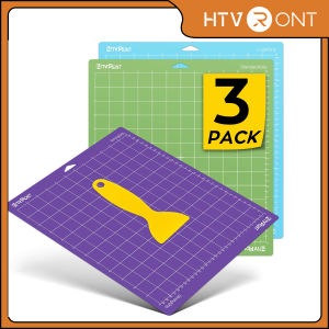 HTVRONT 3 Pack Cutting Mat 12x12 Inch Mix Grip Light and Strong Standard Adhesive for Silhouette Cameo Replacement Accessories DIY Crafts