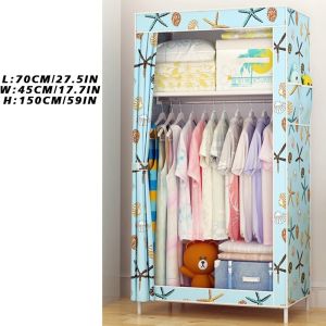 Large Size Zipper Wardrobe Simple Clothes Closet Cabinet Organizer High Quality Bedroom Wardrobe