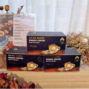 【3Boxes】Ah Ma Brews Premix Coffee/Kopi Pracampur ( NO ADDED SUGAR) Exp:2027