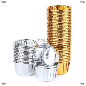 [COD] hegu 50pcs mini cupcake Foil Cupcake Wrapper Paper Cupcake Baking Cups