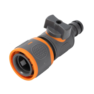 Garden Hose Pipe Tube Quick Release Valved Connector with Control Valved Extender Hose End for Horticultural Irrigation