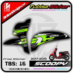 Sticker Striping Variasi Scoopy New 2017/2020 - Decal Stiker Variasi Motor Scoopy New. TBS.16