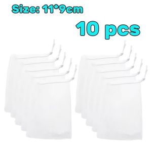 20ชิ้นสบู่สบู่ล้างหน้าผ้าตาข่ายตีฟองกระเป๋าตาข่ายล้างร่างกายกระเป๋าตาข่ายโฟมกระเป๋าหูรูดตาข่ายโฟมอุปกรณ์ทำความสะอาดในครัวเรือน