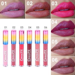 CMAADU Glitter Lipstik Tahan Air Tahan Lama Shimmer Merah Bibir Merah Muda Lipstik Dengan Finish Metallic Makeup Bibir Hydrating - Lazada