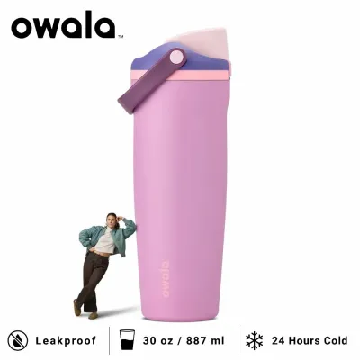 Owala FreeSip Sway 30oz Stainless Steel Tumbler 【SG Stock】 Keeps Cold for Hours Large Sport Water Bottle with Straw