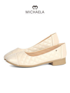 MICHAELA Korean Quilted Flat Shoes Airy Lycra Lining 2.5CM Low Heel Office School Shoes SH7529052 XD