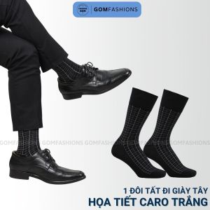 Vớ cổ cao nam công sở màu đen tất đi giày tây chất liệu cotton cao cấp thoáng mát - GOM-TAY11-DENCAROTRANG