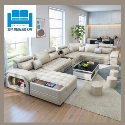 Sofa Sudut Minimalis Modern Kualitas Premium Untuk Ruang Keluarga Bisa Request Warna & Ukuran
