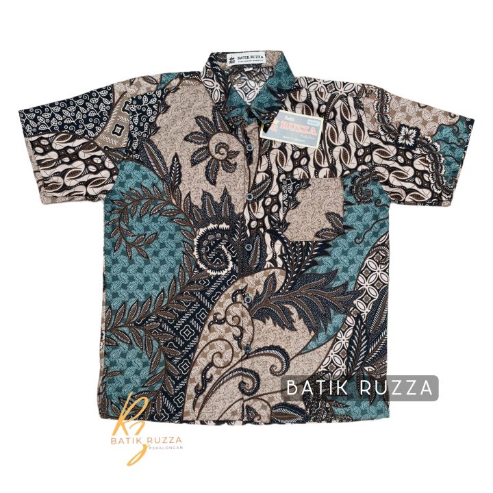 RUZZA Kemeja Batik Anak Laki Ukuran 2-15 Tahun Motif Terbaru | Lazada ...