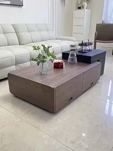 Antique style r coffee table small household square round modern household living room combination simple