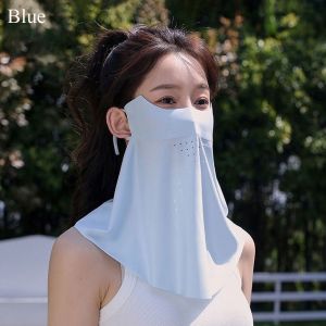 Face Cover Ice Silk Lining Sun Protection Breathable Mouth and Nose Mask Neck cover Summer Outdoor