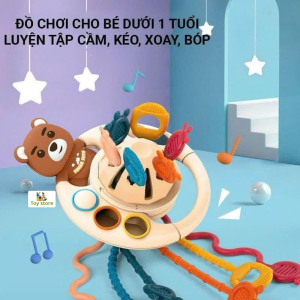 Đồ Chơi Rút Dây Gặm Nướu Bằng Nhựa Cao Su An Toàn Cho Bé Có Thể Khử Trùng Bằng Máy Hoặc Nước Sôi - Shopcuabe