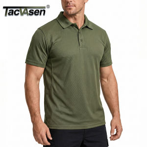 TACVASEN Summer Polo Tee Shirts Mens Short Sleeve Quick Dry T-shirt Breathable Work Shirt Fishing Hiking Golf Polos Top Man2026