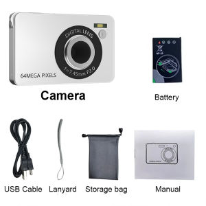 Digital Camera UHD 75MP 5K Portable Camera with 18X Zoom Anti-Shake with Flip Screen